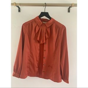 Burnt orange long sleeve blouse